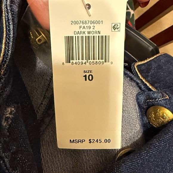 Ralph Lauren Dark Blue Denim Jacket with Gold Trim - Picture 7 of 7